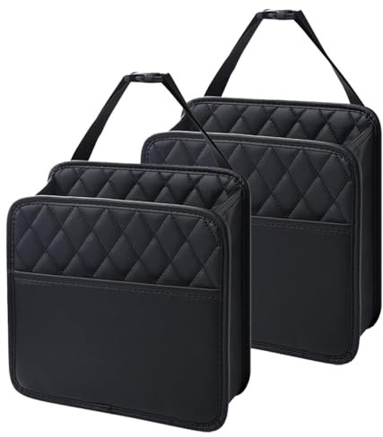 ZKSJFU 2 Stück Auto Organizer für VW Taro Teramont Atlas Transporter T5 T6, Faltbar Organizer Auto Rücksitz Kinder Auto Organizer Rücksitz Wasserdicht Oxford Lederstoff,Leather