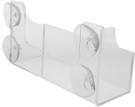 CONGARTENO Suction Cup Beverage Can Rack and Fridge Suction Cup Spice Storage Shelf Small Acrylic Holder for Refrigerator Door Organizing Kitchen Drinks and Condiments