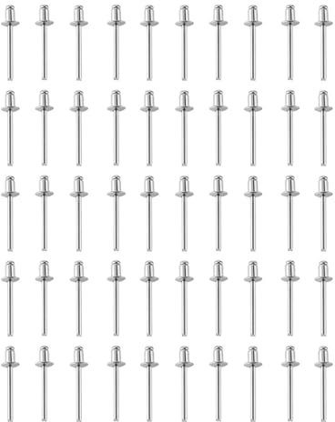 50 Remaches Pop De Cabeza Redonda Plana De 2,4 Mm/3,2 Mm/4 Mm/4,8 Mm, Remaches Ciegos Huecos, Ligeros Y Resistentes For Accesorios De Bricolaje(2.4mm)