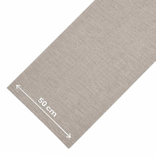 OLIVO.shop Tappeto Cucina Antiscivolo Lavabile, Passatoia Cucina e Corridoio, Tinta Unita Effetto Rattan, al Metro, Passatoia Cucina ROTOLO REFLEX (BEIGE, 50x130 cm)