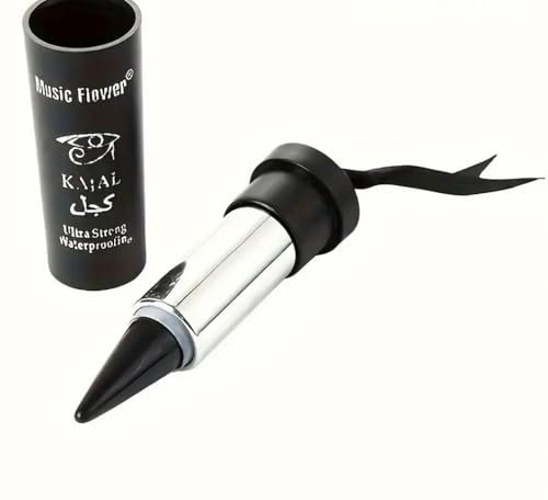 Khol Kajal Noir Waterproof – Eyeliner Oriental Intense Longue Tenue – Stick Cône Traditionnel pour Maquillage des Yeux