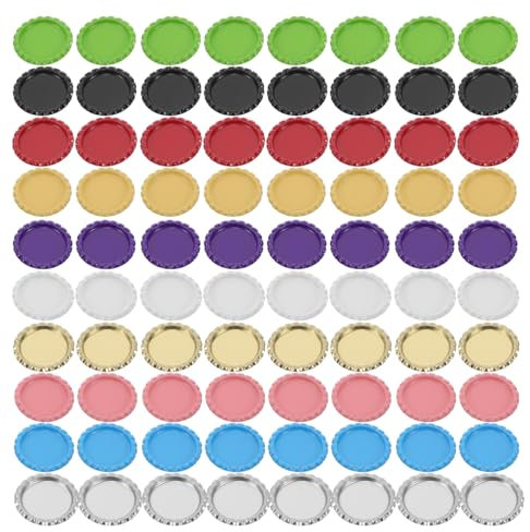 COLLBATH 1 Ensemble Bijoux de bouchon de bouteille de bière capsules de bouteilles aplaties pour scrapbooking artisanat de bouchon de bouteille pour pendentifs charme aplati résine