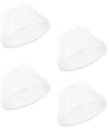 JIPUKE 4pcs Bottle Caps Replacements Plastic Milk Bottle Lids Clear Feeding Bottles Caps, Leakproof Seal & BPA-Free Cap Replacement Designed for 5oz and 9oz Bottles