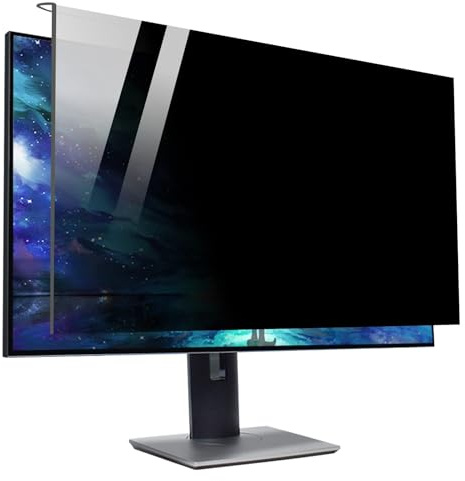 ASerZenith 18-32 Inch Anti-Blue Light Privacy Screen Filter, Removable Anti-Peep Hanging Screen Protector, HD Eye Protection for Computer Monitors (25/27in 612x356mm)