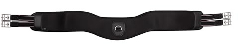 Imperial Riding Springgurt IRHBasic anatomisch, Stollengurt mit Neoprenpolster und D-Ring, Schwarz, 135cm