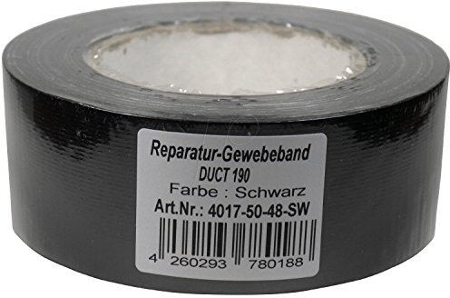 Premium Tape 50mm x 50m schwarz Ultra Strong Gewebeklebeband Gaffa Gaffer Duct Tape Klebeband Panzertape Panzerband Gewebeband Steinband