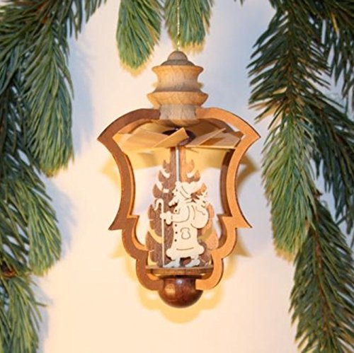 aus dem Erzgebirge Hängepyramide Weihnachten Wärmespiel Weihnachtsmann - REH – Schlitten original Höhe 10,5cm