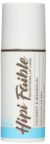 Hipi Faible COCONUT & BISABOLOL Intensiv Lippenpflege für trockene Lippen – Premium Naturkosmetik Lip Balm mit Bio Wollwachs, Hygienischer 6 ml Pumpspender, mit Duft