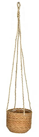 Garden Trading Woven Hanging Plant Pot Crafted in Seagrass