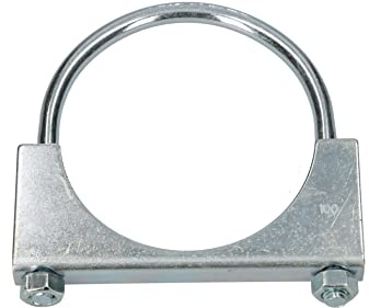 KOTARBAU® Bügelschelle 100mm Auspuffschelle Rohrschelle Rohrbügelschelle U-Bolzen für Montage von Antennen Rohren Masten Universalschelle für Rohrverbindungen