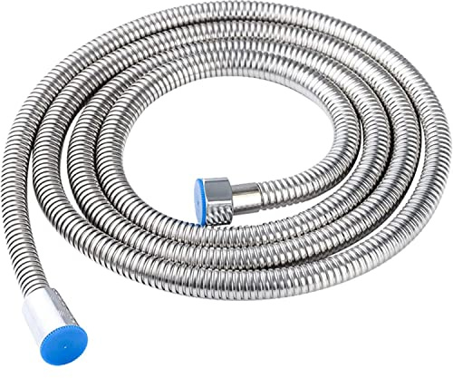 Shower Hose, ZASHMART Stainless Steel 2m Extra Long Shower Hose, EPDM Inner Shower Pipe with Solid Brass Connector Nut, Replacement for All Showers.