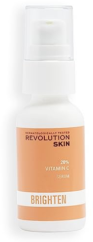 Revolution Skincare London, 20% Vitamin C, High Strength Face Serum, Improves Skin Brightness, Evens Skin Tone, 30ml