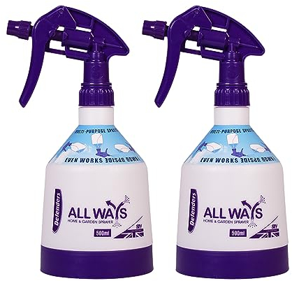 Defenders All Ways Home and Garden Sprayer Bottle – 500ml, Multi-Use - Indoor Plants, Cleaning, Outdoor, Garden, Fertilisers, Pesticides & Weed Killers - Twinpack