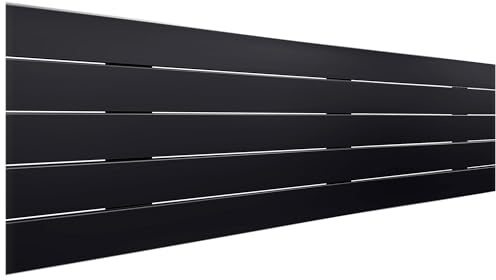 DHOME Sänggavel i Återvunnet MDF-Trä Horisontell Pallstil Pallbädd Inkluderar Beslag (145x46 Palet 5, Solid Svart)