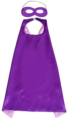 Proumhang Masques de Cape Halloween Noël Carnaval Jour des Enfants Fête d'anniversaire Cosplay Performance Costume Capes de Super-héros pour Enfants de 1 à 9 ans Violet