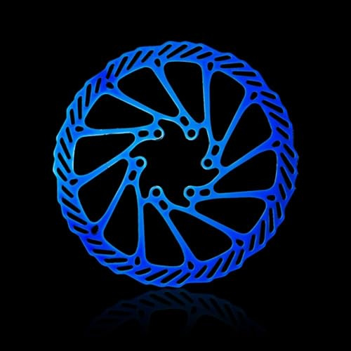 Easy Mount Fahrrad-Scheibenbrems-Rotor, 160 mm/180 mm/203 mm, hydraulisches Scheibenbelag, blaue Farbe (180 mm)