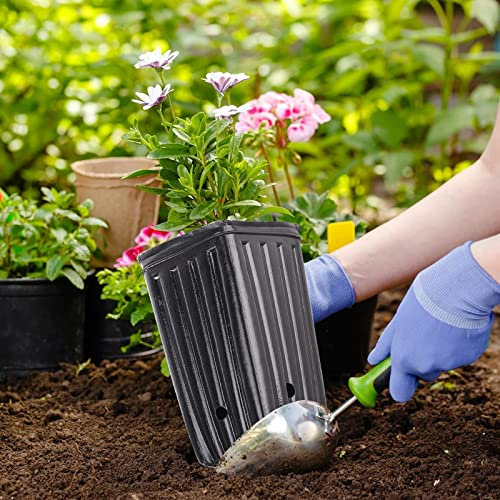 BLSYHDH Pot de Pépinière de Plantes, Pots de Conteneurs de Semis Profonds en Plastique Noir, Pots D'arbres Hauts avec Trous de Drainage, Pots de Conteneurs de Plantes à Fleurs pour Arbres,(#1)