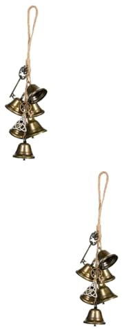 2St Hexenwindspiel Feng Shui Windspiel große Windspiele Türknauf Aufhänger Hexerei glückliche Windglocke anhänger spriegel Pendant Dekoration lautes Windspiel Windglocken Hanfseil Kisangel