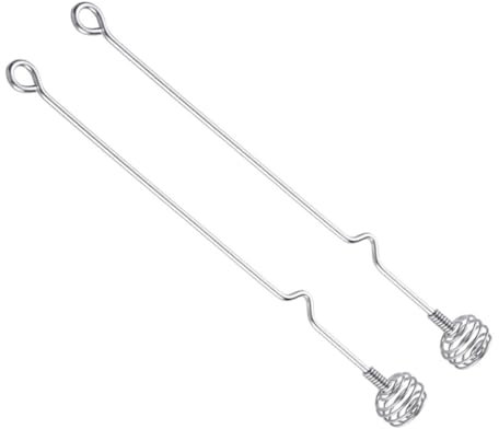 DONFAMDS 2piezas Cuchara De Acero Inoxidable Para Café y Bebidas De Mango Para Mezclar Té Leche y Cócteles Diseño Ergonómico y Antideslizante