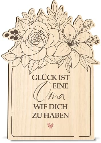 Oma Geschenk Oma Holzkarte - Geburtstagskarte - Geburtstagsgeschenk Oma, Geschenk für Oma zum Geburtstag, Oma Geburtstagsgeschenk, Geschenke für Oma von Enkel