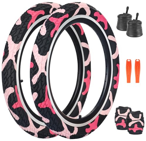 ZUKKA 20 x 2.35 Bike Tire 1/2 Pack 20 inch x 2.35 BMX Bike Tire Folding Replacement Tire for MTB Mountain Bike, BMX Bicycle Commuter Bike