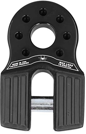 Ejoyous 16000LB Winch Shackle Mount Heavy-Duty Aluminium Alloy Winch Hook Replacement Universal for ATV UTV SUV Pickup Trucks with Protective Rubber Guards (Black)