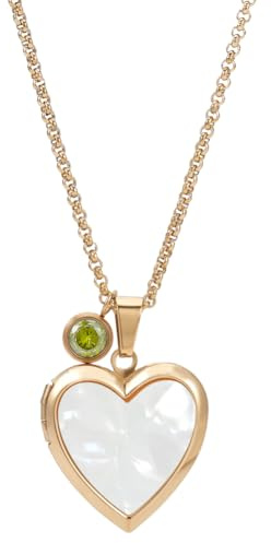 NBEADS Pendentif Médaillon Coeur, 46.2cm Collier Médaillon en Coquillage Naturel Pendentif en Forme de Cœur Cadre Photo Breloques Souvenir pour Femme Anniversaire Fabrication de Colliers Commémoratifs