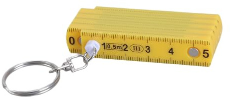 10 Fold Ruler Keychain Multipurpose Folding Ruler Keyring Student Measuring Tool for Easy Measurements Project