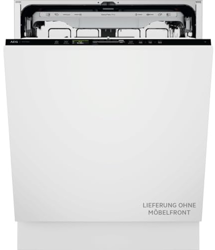 Vollintegrierter AEG 9000 Geschirrspüler, 60cm, smarte WiFi Spülmaschine, multifunktionale Körbe für Backbleche, Wein- & Biergläser, 35 dB mit SuperSilent, A-10%, TimeOnFloor, Innenlicht, GI9210X2CT