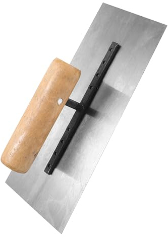 DOITOOL Paleta de Hormigón Mango de Madera y Hoja de Acero, Herramienta Profesional para Enlucido Fácil de Limpiar y Mejoras Hogar