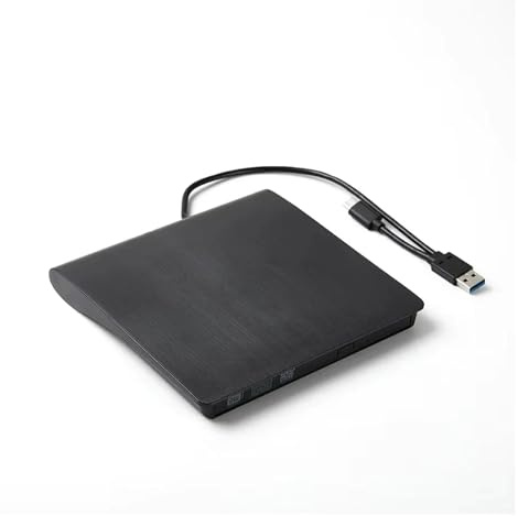 OUHFCASN Grabadora de DVD portátil USB 3.0, lectora de DVD-R Externa, DVD-RW, Unidad óptica, regrabadora, Reproductor y grabadora for PC y portátil. Amplia compatibilidad(Model B)