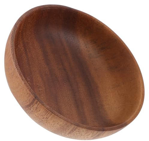 Veemoon Assiette de Service Ronde en Bois pour Fruits et Salade, 1 PC | Assiettes en Bois, Assiettes Rondes Bois, Porte-collation Créatif pour Mariage et Célébration