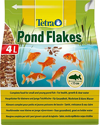 Tetra Pond Flakes 4 L Mangime per Pesci in Fiocchi, Ottimale per Pesci Giovani e di Piccole Dimensioni del Laghetto da Giardino