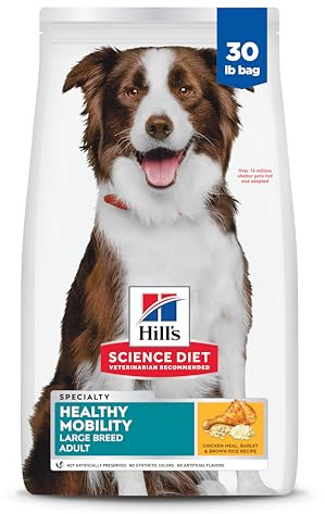 Hill's Science Diet Adult Healthy Mobility Large Breed Dry Dog Food, Chicken Meal, Brown Rice, & Barley, 30 lb. Bag