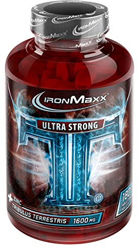 IronMaxx TT Ultra Strong Tribulus Terrestris - 180 Tabletten | 1600mg Tribulut Terrestris Extrakt pro Tablette | hochdosiert mit Zink