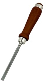 ULMIA Stechbeitel 8 mm mit braunem Griff Gesamtlänge 285 mm inklusive dunklem Holzheft, 167-8