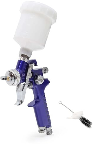 Wiltec HVLP Lackierpistole H2000P, 0,8 mm Düse, 125 ml Becher, 280 mm Strahlbreite, Spritzpistole Sprühpistole Airbrushpistole