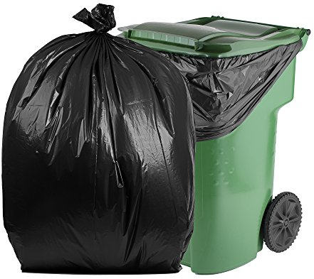 PlasticMill 1,3 mm Mülltonneneinlagen für den Außenbereich, Kommunal- oder Stadtschiff-Mülltonnen, 300 Liter, 10 Beutel (1 Rolle)