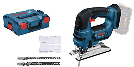 Bosch Professional 18V System GST 18V-LI S - Sierra de calar a batería (2700 cpm, profundidad de corte 120 mm, sin batería, en L-BOXX)