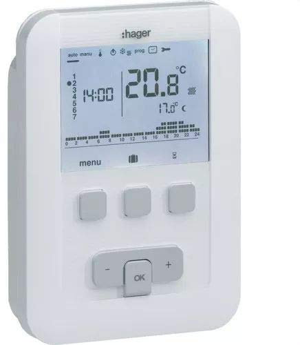 Hager Systèmes EK530 Thermostat d'ambiance programmable, 230 V