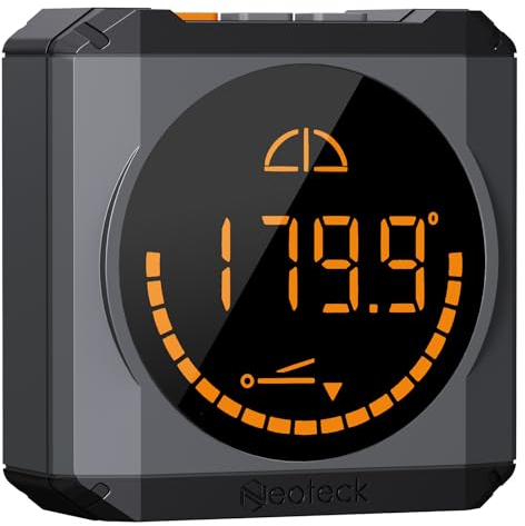 Neoteck Digitaler Winkelmesser Neigungsmesser mit LED Display, Wiederaufladbare Level Box IP54 Wasserdicht für Holzarbeiten, Bau, Dekoration, DIY