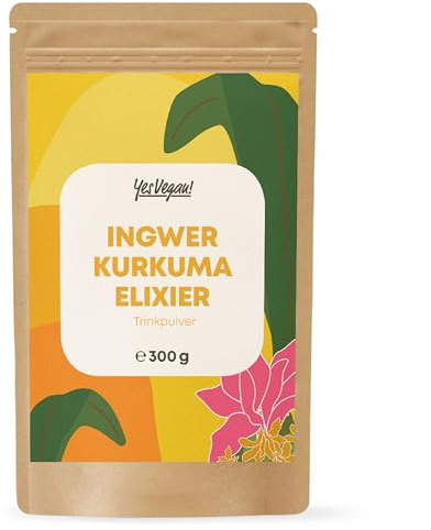 Ingwer Shot mit Kurkuma - (300 g) - Immun Boost hochdosiert I 300 Portionen I Ingwer Kurkuma Shot Pulver