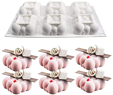 Lucky Cloud Mousse Silicone Mold for Baking shapes Premium chocolate Molds Cake Molds bomb Candy Mold Nonstick for Baking 202g/7.2oz 6 Cavities (Lucky Cloud)