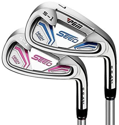 Clubs de Golf Junior 7# Fers de Golf Droitier Manche en Graphite Tige en Acier Fer pour Club de Golf pour Enfants (Bleu,pour 6-8 Ans)