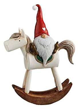 Zelda Bomboniere Elfo Caballo Balancín Grande Resina Decoración Adornos Navidad