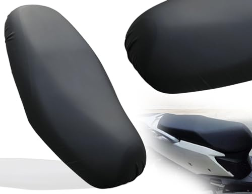 ZoeTekway Fundas para Asientos de Moto, Fundas universales Impermeables para Asientos de Moto, Negras, Fundas de Cuero para Asiento de Ciclomotor, Impermeables