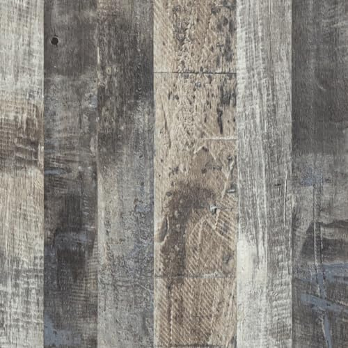 Abyssaly Klebefolie Möbel Holzoptik Tapete, Möbelfolie Selbstklebend Folie, Vintage Holz Möbelaufkleber, Grau Dekorfolie für Möbel Wände Schränke Küche Tische 60cmX500cm