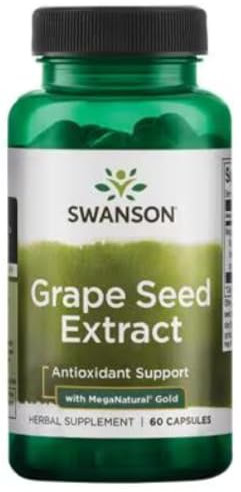 Swanson - Grape Seed Extract with MegaNatural Gold | Cardiovascular and Antioxidant Health - 60 Capsules