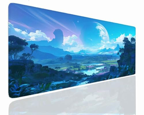 Tapis de Souris XXL 1600x800x4mm Grand Tapis de Bureau Tapis de Souris Gamer Tapis Bureau Gaming Antidérapant Résistant à l'eau, Tapis Souris XXL Mouse Pad Mat Scenic sous-Mainm, Clavier Souris J-934