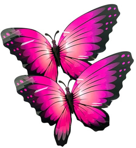 HOMSFOU 2stücke Wandaufkleber Schmetterlinge Für Kinderzimmer Selbstklebende Wanddeko Einfache Anwendung Glatten Oberflächen Dekorative Wandtattoos Für Mädchenzimmer